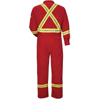 Combinaisons de luxe r&eacute;sistantes au feu avec bordures r&eacute;fl&eacute;chissantes, Taille 38, Rouge, 5,6 cal/cm² Kelford