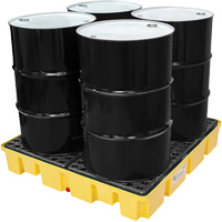 Poly-Slim-Line Spill Pallet without Drain, 66 US gal. Spill Capacity, 49" x 49" x 8.75" Kelford