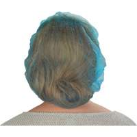 Non-Woven Bouffant Caps, Polypropylene, 21"/Large, Blue Kelford