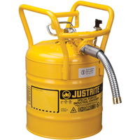 D.O.T. AccuFlow™ Safety Cans, Type II, Steel, 5 US gal., Yellow, FM Approved SED124 | Kelford