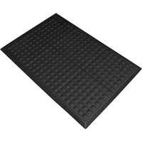 Tapis antifatigue Connect No 502 Rejuvenator pour poste de travail simple, Polyur&eacute;thane, 3' la c, 5' lo, 5/8" &eacute;paisseur, Noir Kelford