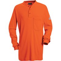 Chemises Henley sans &eacute;tiquette &agrave; manches longues r&eacute;sistantes aux flammes, Petit, Orange Kelford