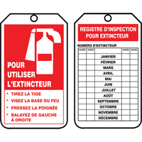 &eacute;tiquettes de s&eacute;curit&eacute; d'inspection et de contr&ocirc;le de l'&eacute;tat de l'&eacute;quipement, Papier cartonn&eacute;, 3-1/8" la x 5-7/8" h, Français Kelford