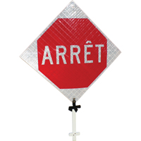 "Arrêt" Pole Sign, 24" x 24", Aluminum, French SED885 | Kelford