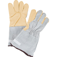 Standard-Duty Snug Wrist Work Gloves, Large, Grain Cowhide Palm Kelford