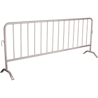 Portable Barrier, Interlocking, 102" L x 40" H, Silver SEE395 | Kelford