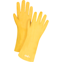 Rough-Finish Chemical-Resistant Gloves, Size 9, 14" L, PVC, Interlock Inner Lining, 47-mil SEE798 | Kelford