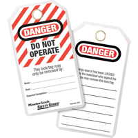 Lockout Tags, Plastic, 3-1/8" W x 6-1/2" H, English Kelford