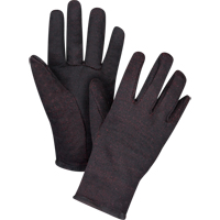 Jersey Gloves, Large, Brown, Red Fleece, Slip-On SEE949 | Kelford
