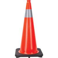 Traffic Cone, 28", Orange, 4" Reflective Collar(s) Kelford
