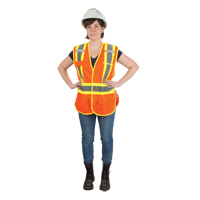 Veste d'arpenteur haute visibilit&eacute;, conforme &agrave; la CSA, Orange haute visibilit&eacute;, T-Grand, Polyester Kelford