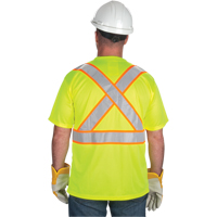 CSA Compliant T-Shirt, Polyester, Medium, High Visibility Lime-Yellow Kelford