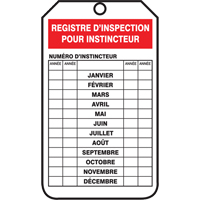 &eacute;tiquettes de s&eacute;curit&eacute; d'inspection et de contr&ocirc;le de l'&eacute;tat de l'&eacute;quipement, Papier cartonn&eacute;, 3-1/8" la x 5-7/8" h, Français Kelford