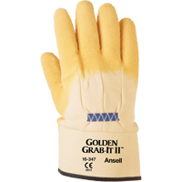Gants Golden Grab-It II, 10/T-Grand, R&ecirc;vetement Latex de caoutchouc, Calibre 13, Enveloppe en Nylon Kelford