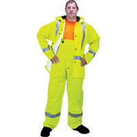 RZ900 Premium Traffic Rain Suit, Polyester/PVC, Medium, Lime-Yellow SEH114R | Kelford