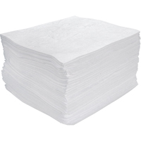Feuilles absorbantes souffl&eacute;es de premi&egrave;re qualit&eacute;, Huile seulement, 15" x 17", 25 gal. d'absorption Kelford