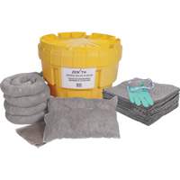 Large-Capacity Spill Kit, Universal, Overpack/Salvage Drum, 20 US gal. Absorbancy Kelford