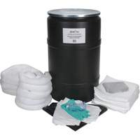 Trousse de lutte contre les d&eacute;versements de premi&egrave;re qualit&eacute;, Huile seulement, Baril, Absorbance de 55 gal. US Kelford