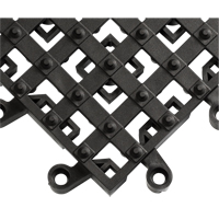 Tapis ErgoDeck avec crampons antid&eacute;rapants int&eacute;gr&eacute;s No 553, PVC, 1-1/2' la c, 1-1/2' lo, 7/8" &eacute;paisseur, Noir Kelford