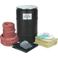 Trousse de lutte contre les d&eacute;versements de premi&egrave;re qualit&eacute;, Mati&egrave;res dangereuses, Baril, Absorbance de 55 gal. US Kelford
