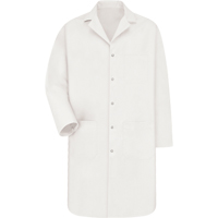 Lab Coat, Poly-Cotton, Small, White Kelford