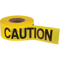 "Caution" Barricade Tape, English, 3" W x 1000' L, 1.5 mils, Black on Yellow SEK397 | Kelford