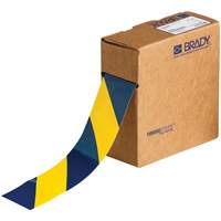 ToughStripe&reg; Floor Marking Tape, 2" x 100', Polyester, Blue and Yellow Kelford