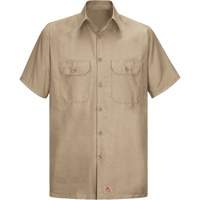 Chemise &agrave; manches courtes en tissu ind&eacute;chirable, Hommes, Grand (grande taille), Khaki Kelford