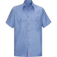 Chemise à manches courtes en tissu indéchirable, Hommes, 3T-Grand, Bleu SEU261 | Kelford