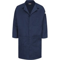 Excel FR&reg; ComforTouch&reg; Lab Coat, Cotton, Large, Navy Blue Kelford