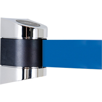 TensaBarrier&reg; Wall Mounted Units, Plastic, Screw Mount, 15', Blue Tape Kelford