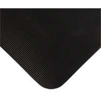 Tapis tr&egrave;s robuste pour panneau de contr&ocirc;le No 720, Ondul&eacute;, 3' x 10' x 5/8", Noir, PVC Kelford