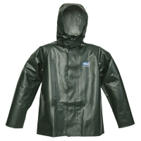 Journeyman Chemical Resistant Rain Jacket, Small, Green, Polyester/PVC Kelford