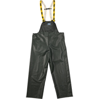 Journeyman Chemical Resistant Rain Bib Pants, Small, Green, Polyester/PVC Kelford