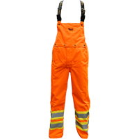 Journeyman Detachable Bib Safety Pants, Polyester, Small, High Visibility Orange Kelford