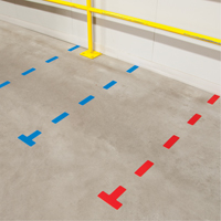 Armor Stripe Lean/5S Markers, Circle, 6" L x 6" W, Orange, Plastic Kelford