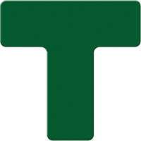 Armor Stripe Lean/5S Markers, T, 6" L x 6" W, Green, Plastic Kelford