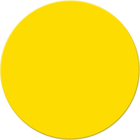 Armor Stripe Lean/5S Markers, Circle, 6" L x 6" W, Yellow, Plastic Kelford