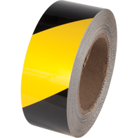 Tuff Mark&reg; Floor Marking Tape, 2" x 100', Polyester, Black and Yellow Kelford