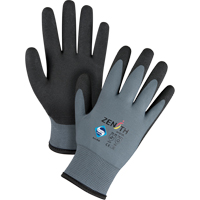Gants enduits de premi&egrave;re qualit&eacute; ZX-30°, 8/Moyen, R&ecirc;vetement PVC, Calibre 15, Enveloppe en Nylon Kelford