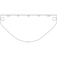 Visi&egrave;re d&eacute;coup&eacute;e &agrave; l'emporte-pi&egrave;ce Dynamic, PETG, Teinte Transparent Kelford