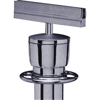 Support d'enseigne pour poteau portable, Chrome satin&eacute; Kelford