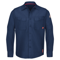IQ Endurance&reg; Men's Work Shirts, Small, Navy Blue Kelford