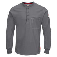 Chemises Henley Excel FR &agrave; manches longues, Petit, Gris Kelford