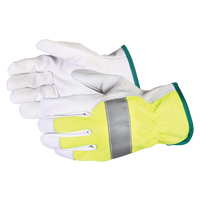 Endura&reg; Hi-Viz Reflective Driver's Gloves, Large, Grain Goatskin Palm Kelford