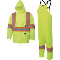 5619 150D Oxford Rain Suit, Polyester, 2X-Large, Lime-Yellow Kelford