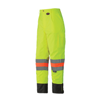 6039 Traffic Control Waterproof Safety Pant, Polyester, X-Small, High Visibility Lime-Yellow Kelford