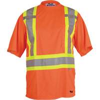 Viking&reg; Safety T-Shirt, Polyester, Small, High Visibility Orange Kelford