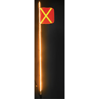 Heavy-Duty LED Whips, Hitch Mount, 8 High, Orange with Reflective X SGF960 | Kelford
