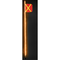 Heavy-Duty LED Whips, Hitch Mount, 10 High, Orange with Reflective X SGF961 | Kelford